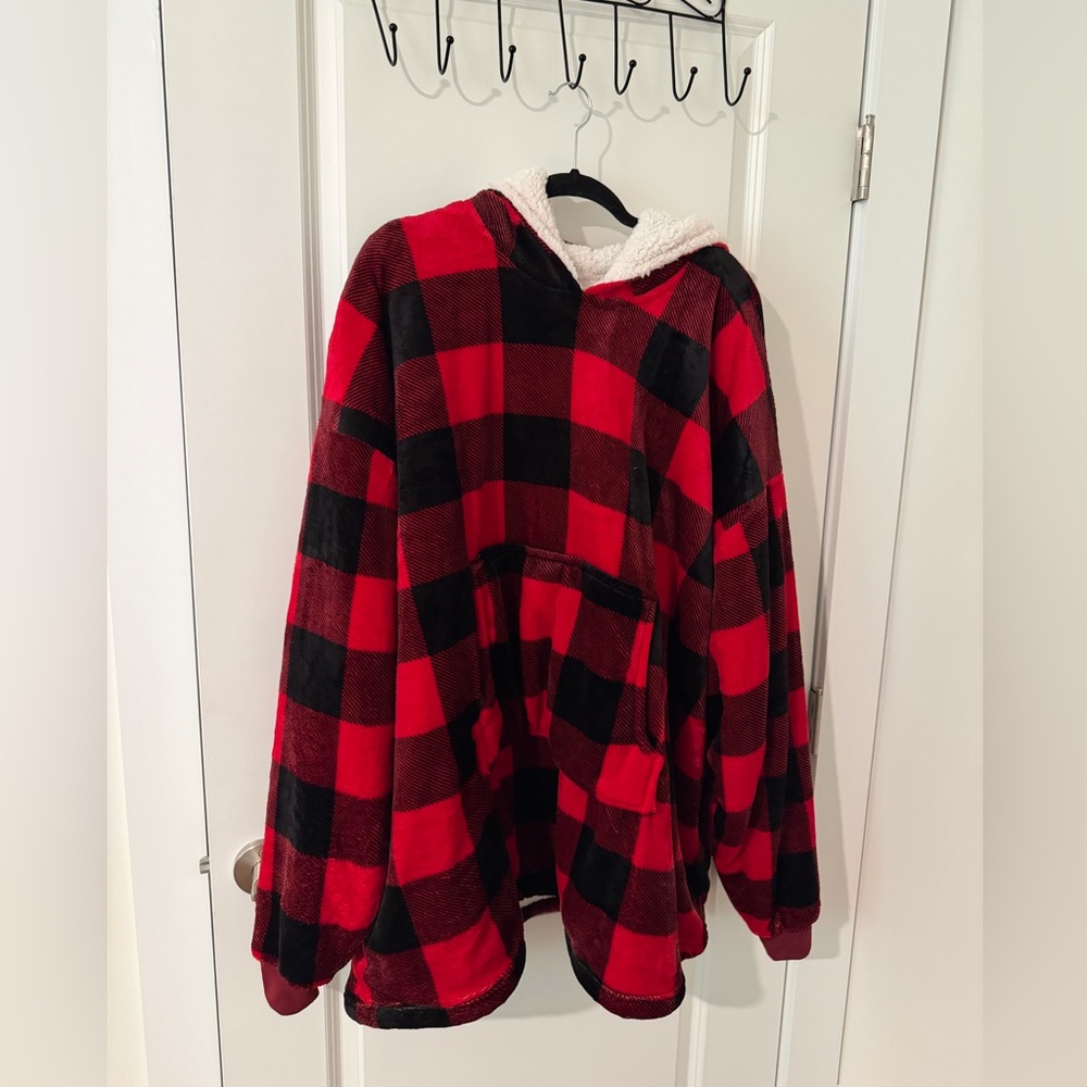 Cozy Red and Black Plaid Unisex Hoodie